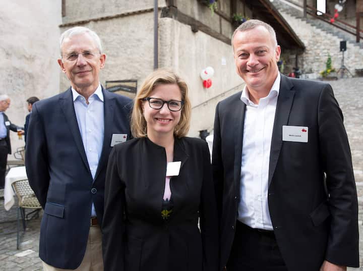 Wunschschloss 2019, im Schloss Thun, Peter Gottwald, ehemaliger deutscher Botschafter, Christa Markwalder, NR, Martin Landolt, NR