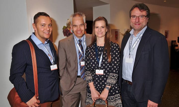 Roberto Viscione, Digital Manager, Flughafen Zürich AG;
Fabio Morandi, Web Application Engineer, Flughafen Zürich AG;
Maria Porsche, Head Marketing, Flughafen Zürich AG;
Dominique Hess, Territory Manager, Lithium International Inc.