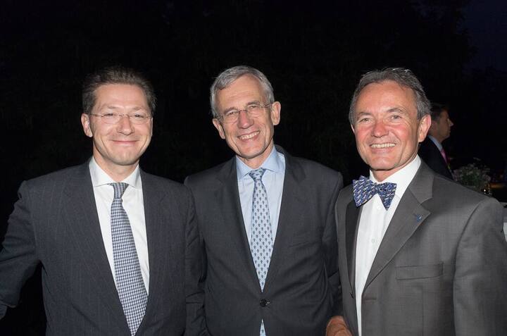 Stefan K. Weis, Executive Director UBS Deutschland AG, Frankfurt a/M; Peter Gottwald, deutscher Botschafter in der Schweiz; Georg Fundel, Geschäftsführer Flughafen Stuttgart GmbH