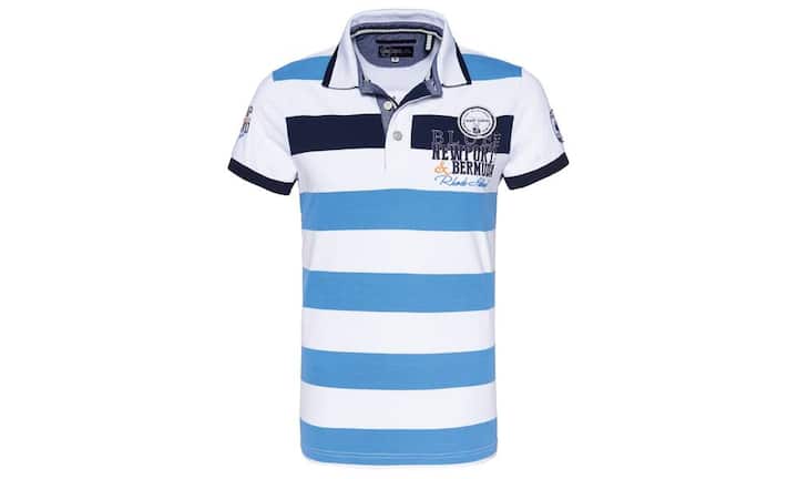 Gestreift: Camp David
Dieses Poloshirt aus Baumwolle mit kurzer Knopfleiste und grossflächiger Stickerei auf der Brust kommt mit kontrastfarbigem Kragen und Ärmelabschlüssen. Erhältlich bei van Graaf Spreitenbach. Preis 99.90 Franken