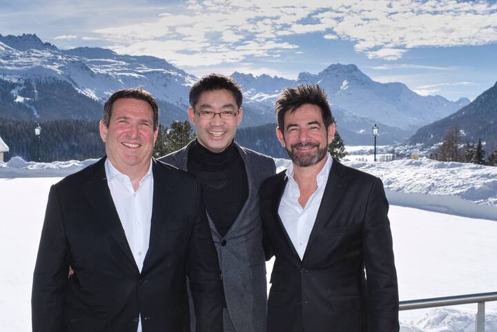 Drei MÃ¤nner im SchneeDaniel Gutenberg, Crypto Finance Conference;Philipp RÃ¶sler, Speaker, ehemaliger Vizekanzler der Bundesrepublik Deutschland;Schoscho Rufener, VR, MCH Global;