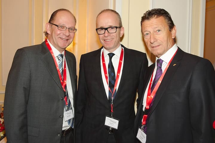 Marcel Clausen, CSS Versicherung; Volker Herre, CEO, Hugo Boss (Schweiz) AG; Jürg A. Bischof, VR-Del. & CEO Rheinmetall Schweiz AG