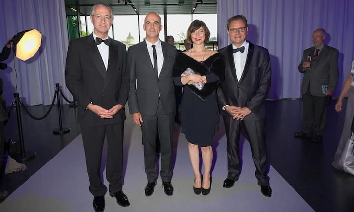 Das Eröffnungskonzert am Lucerne Festival 2017:Hubert Achermann, Stiftungsratspräsident Lucerne Festival;
Alain Berset, Bundesrat;
Muriel Zeender Berset;
Michael Haefliger, Intendant Lucerne FestivalBilder: Markus Senn