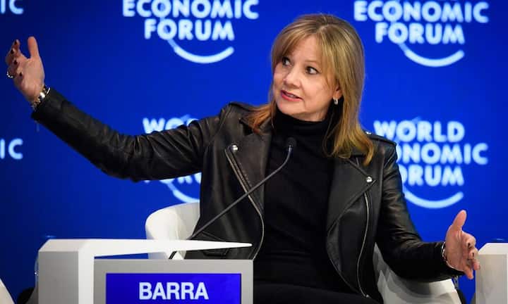 Mary Barra, CEO von GM, zählt als Frau am WEF zur Minderheit. Nur gerade 21 Prozent der Teilnehmenden sind Frauen.