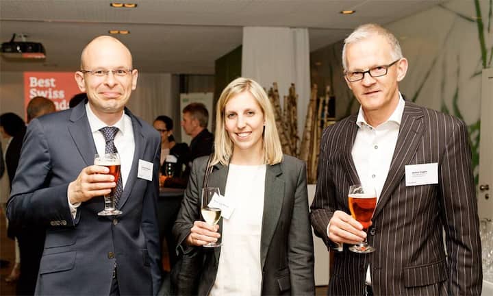 Dominik Slappnig (Sika Schweiz AG), Alexandra Witschi (HPO AG), Stefan Vogler (HWZ Hochschule für Wirtschaft Zuerich) v.l.n.r.