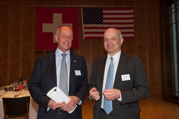 Peter Rothwell, CEO Kuoni; Martin Naville, CEO Swiss-American Chamber of Commerce
