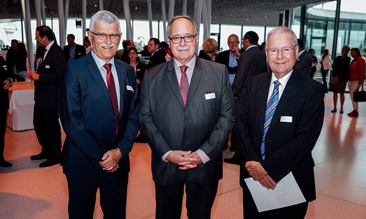 Christian Schlapbach (Burgergemeinde Steffisburg), Samuel Schmid (alt Bundesrat) und Dr. Hans Wegnmüller
