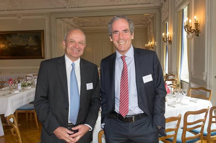 Martin Naville, CEO Swiss-American Chamber of Commerce; Anton Affentranger, CEO Implenia