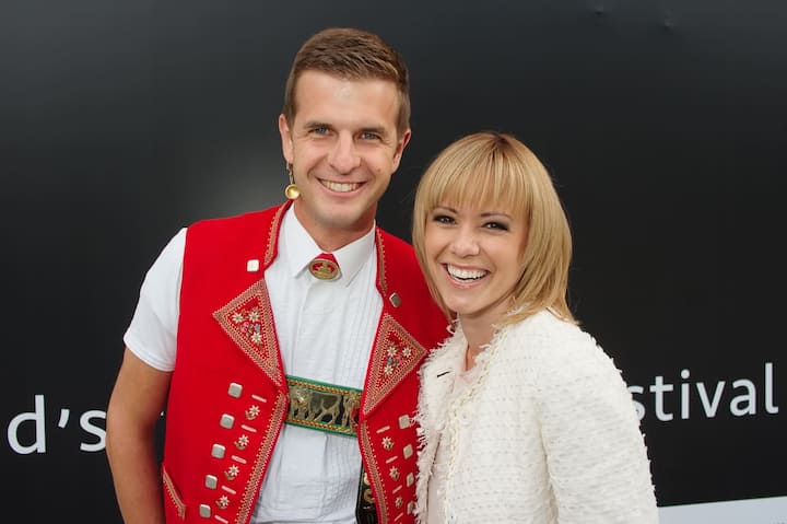 Nicolas Senn, Appenzeller Hackbrett-Spieler; Francine Jordi, Sängerin.