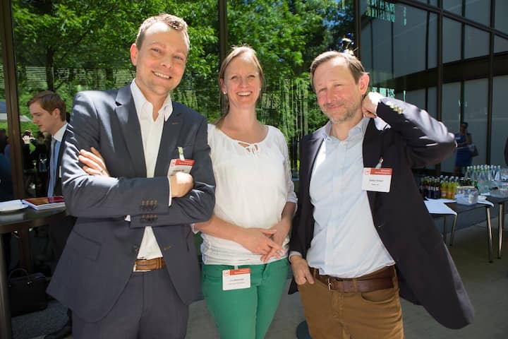 Christoph Ott, Die Mobiliar; Liv Bianchet, CRH Swiss Distribution; Stefan Erhart, Swiss Life