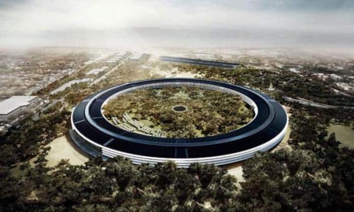 2016 und damit Jahre vor Google wird der Smartphoneriese Apple sein futuristisches Hauptquartier eröffnen. Die Arbeiten am ringförmigen Campus 2 sind in vollem Gang. Apple