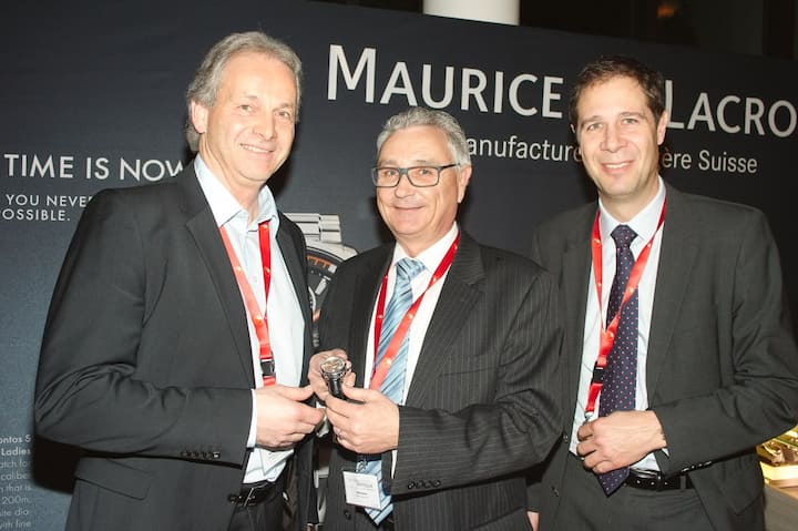Michael Rindlisbacher, Vorsitzender der Geschäftsleitung, Innova Versicherungen; Beat Riesen, Verkaufsleiter, Maurice Lacroix SA; Markus Voegelin, COO, Coutts International