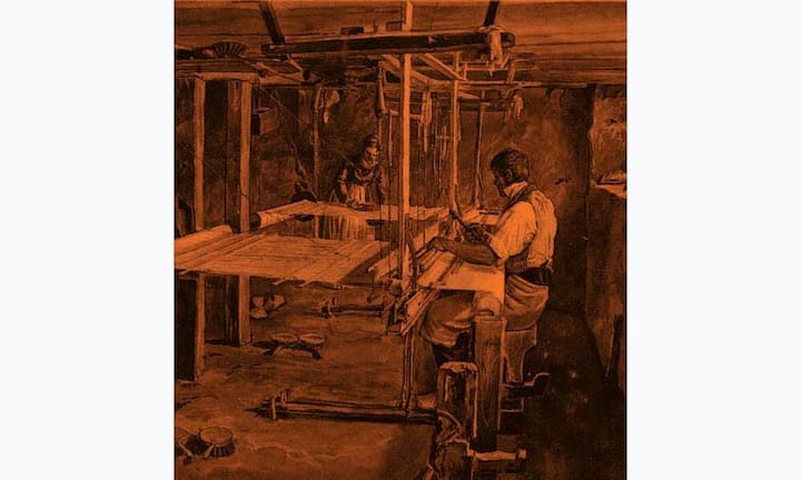 1850 Frauen in der Textilindustrie - im 19. Jahrhundert war der Einsatz jedes Einzelnen gefragt.