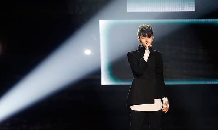 Der 17-jährige Bulgare Kristian Kostow singt «Beautiful Mess». Am Ende reicht es für Platz zwei.