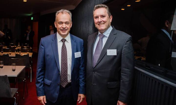 Urs Schaeppi, asut Vorstand / CEO der Swisscom AG mit Peter Grütter, Asut-Präsident