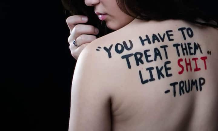 Ursprünglich hatte Aria Watson die Bilder mit Zitaten von Trump für ihr Abschlussprojekt im Fotografie-Kurs gemacht. Doch dann entschied sie, die Aufnahmen mit dem Hashtag «#SignedByTrump» auch ins Netz zu stellen.