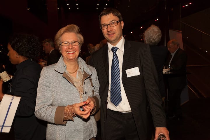 Ursula Burger, Josef Müller Stiftung Muri / Stiftung Karl Huber, Sandhof; Chrstoph Wicki, Geschäftsführer Europa Forum Luzern