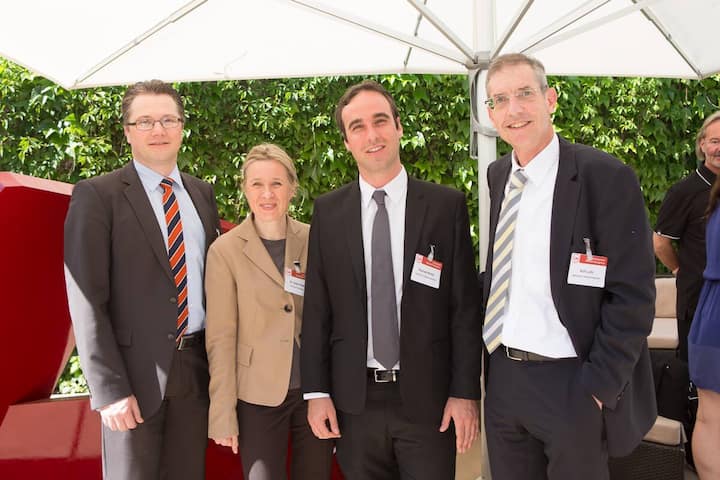 Klaus Lüthi, Switzerland Global Enterprise; Katja Feige, Euroforum Schweiz; Raphael Winter, Switzerland Global Enterprise; Rolf Lüthi, Switzerland Global Enterprise