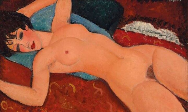Platz 2: Amedeo Modigliani – «Nu couché» (1917/18)Bei Christie's holte der Akt nach einem neun Minuten langen Bieterwettstreit 170,4 Millionen Dollar. Käufer ist das Long-Museum in Schanghai. Von Modigliani gibt es nur wenige Hundert Bilder. Das versteigerte Bild zeigt eine liegende nackte Frau und ist 92 Zentimeter breit und knapp 60 Zentimeter hoch.