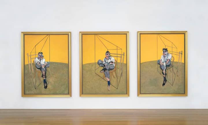 Platz 3: Francis Bacon – «Three Studies of Lucian Freud» (1969)
Das Triptychon wurde 1969 von Francis Bacon gemalt und kam am 13. Novemeber 2013 bei Christie's unter den Hammer. Ein bislang unbekannter Käufer erhielt den Zuschlag bei 142,4 Millionen Dollar.