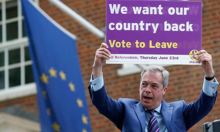 Nigel Farage: Der Chef der rechtspopulistischen Ukip-Partei ist ein Austrittskämpfer der ersten Stunde. Zunächst war er bei den Konservativen, doch als London dem Maastricht-Vertrag beitrat, verliess er die Partei und gründete Ukip. EU und Immigration sind die Lieblingsthemen des begabten Rhetorikers, der ebenfalls keine Spitze scheut. Bei der Parlamentswahl im Mai 2015 gewann die Partei zwar hinzu - wegen des Mehrheitswahlrechts brachte sie aber nur einen Abgeordneten ins Parlament.