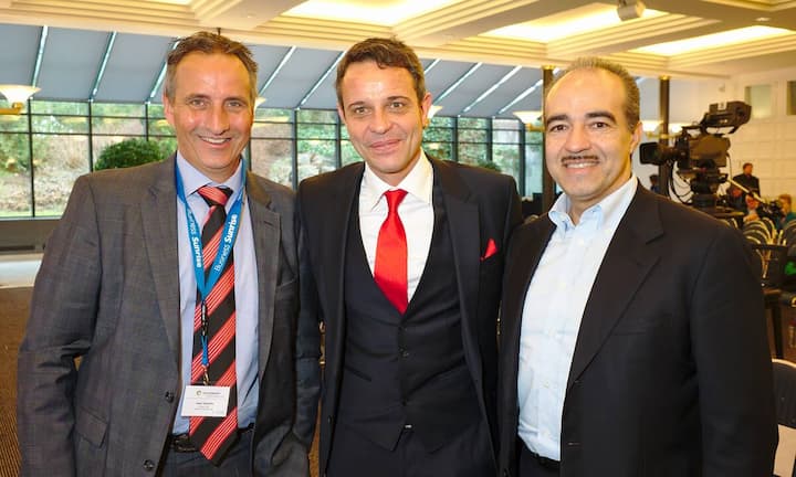 Peter Schöpfer, Group CMO, Avaloq Evolution AG;
Bernhard Heusler, Präsident, FC Basel;
Francisco Fernandez, CEO, Avaloq Evolution AG