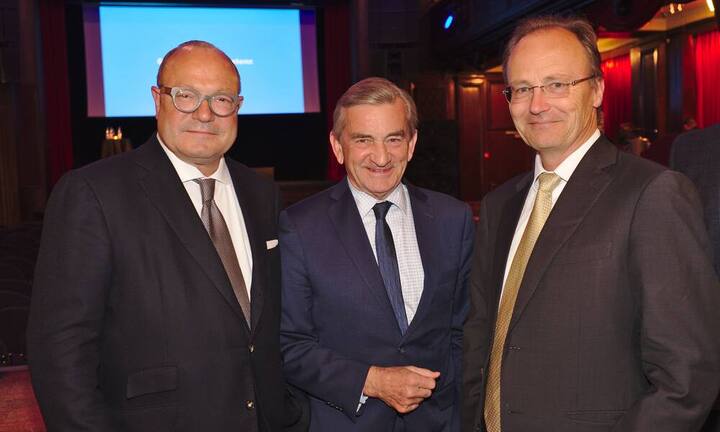 Andreas Schmid, Präsident Flughafen Zürich; Thomas Isler, Präsident Zürcherische Arbeitgeber Organisationen; Markus Neuhaus, VRP PwC