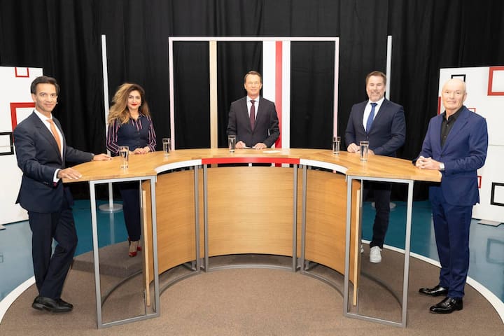 Von links: Rahul Sahgal, Sibel Arslan, Dirk Schütz, Jan Jenisch, Peter Friedli.