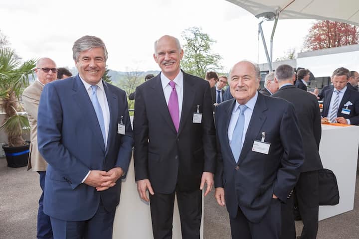Josef Ackermann, Deutsche Bank; George A. Papandreou, Ehemaliger Premierminister Griechenlands; Joseph S. Blatter, FIFA
