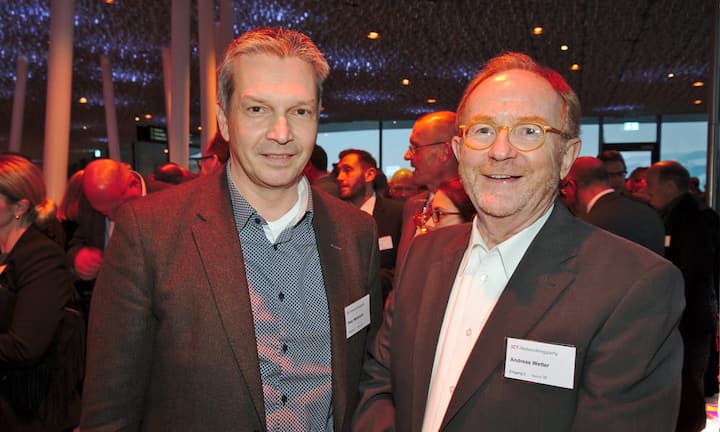 Peter Messmann, Head of Telefom, ewz;
Andreas Wetter, Investor, Wetter & Partner GmbH (Bildbeschrieb v.l.n.r.)