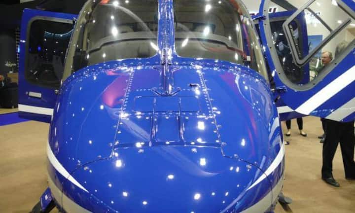 Der amerikanische Hersteller Bell zeigt einen Helikopter für Geschäftsreisende...