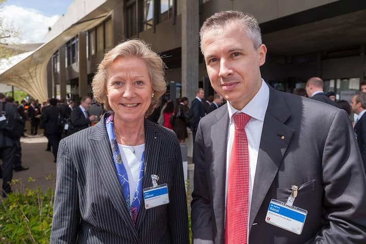 Doris Albisser, CEO CLS Communication AG; Adrian Künzi, CEO Notenstein Privatbank AG
