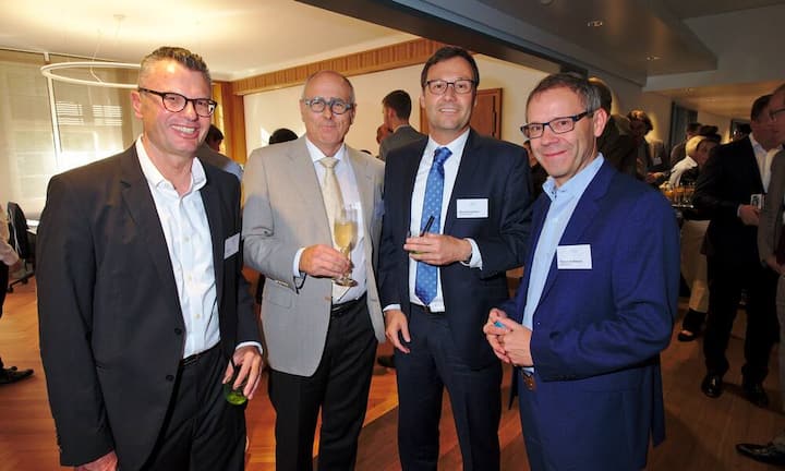 Björn Kälin;
Beat Moser, Direktor, Scienceindustries;
Marcel Sennhauser, GL-Mitglied/Leiter Kommunikation, Scienceindustries;
Thomas Staffelbach, Baloise Group