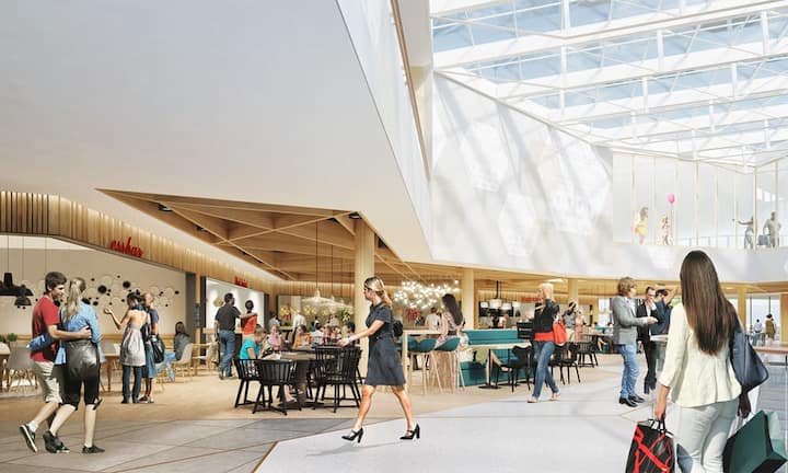 Während die meisten Center ohne Tageslicht auskommen müssen, wird die Mall mit einer 1300 Quadratmeter grossen Glasdecke punkten.