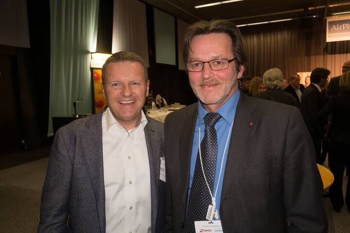 Stefan Gutknecht, Director Sales Switzerland, Air Berlin; Bruno Jans, CEO, Helvetic Airways AG