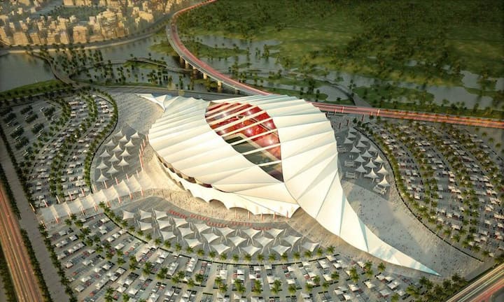Im Stadion Al-Khor in Al-Khor, Qatar, haben 45'330 Fussball-Fans Platz.