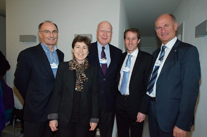 Felix Gutzwiller, FDP-Ständerat; Kathy Riklin, CVP-Nationalrätin; Patrick J. Leahy, US-Senator; Thomas Aeschi, SVP-Nationalrat; Hansruedi Wandfluh, Unternehmer & SVP-Nationalrat