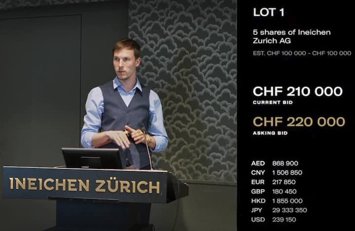 1. Artemy Lechbinsky bei der ersten Versteigerung im Mai