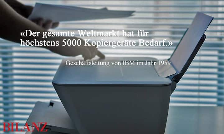 Auch bei Kopiergeräten lag IBM mit ihrer Einschätzung im Jahr 1959 falsch. Eine ganze Industrie prägt die Revolution des Digitaldrucks heute. Die Anfänge des Kopierers begannen übrigens schon im Jahr 1938, als Chester Carlson auf einer aufwendig präparierten Glasscheibe erstmals ein Abbild feststellen konnte. Pixabay