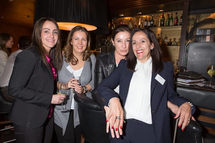 Sandra Bruderer, BILANZ; Gaby Hoffmann, Jet-Link AG; Christine Lesnik, CL Communications; Jda Hess, Euroforum