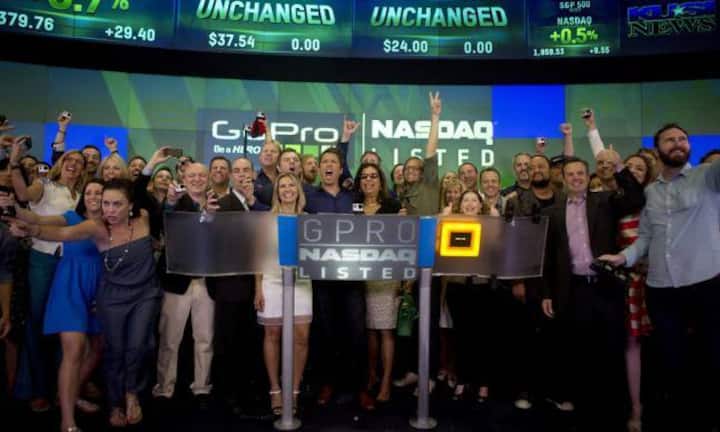 GoPro IPO am 26. Juni 2014. Gleich am ersten am ersten Handelstag legte die Aktie im Vergleich zum Ausgabepreis um 30,58 Prozent auf 31,34 Dollar zu.