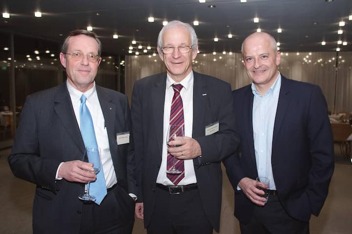 Ulrich Jakob Looser; Ralph Eichler, Präsident ETHZ;  Lukas Braunschweiler, Sonova