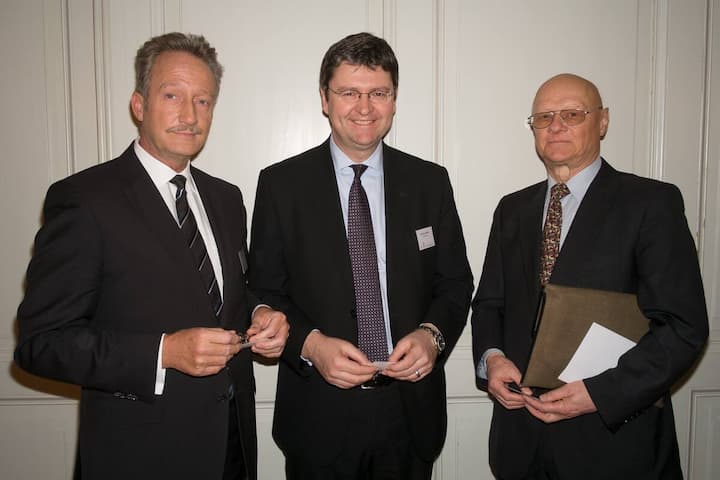 Romano Fäh, Client and Distribution Leader Switzerland, XL Insurance; François Longpré, XL Insurance; Walter Hediger, CEO Gallet Group AG
