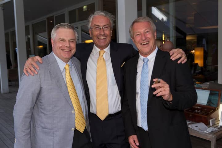 Thomas Wellauer, Group COO Swiss Re; Michel P.G. Burckhardt, Präsident Zurich Open; Urs Berger, VRP Die Mobililar