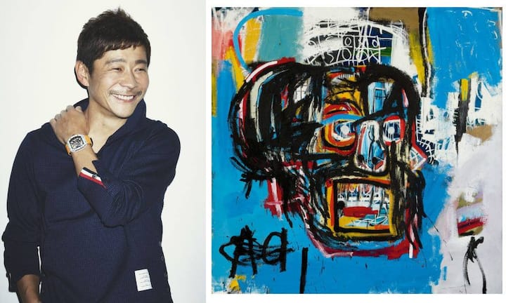 Basquiat ist berühmt für seine Graffiti-Kunst. Der New Yorker starb 1988 im Alter von nur 27 Jahren an einer Überdosis Drogen. Sein Werk «Untitled» (rechts) wurde im Mai für den Rekordwert von 110,5 Millionen Dollar versteigert. 

Keystone/Netjets