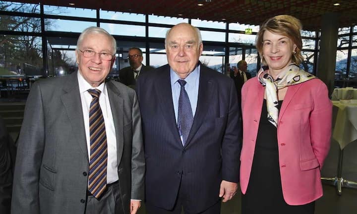 Christoph Blocher, Vizepräsident SVP;
Urlich Bremi, Ehrensenator, Uni St. Gallen;
Barbara Kux, Aufsichtsrätin
