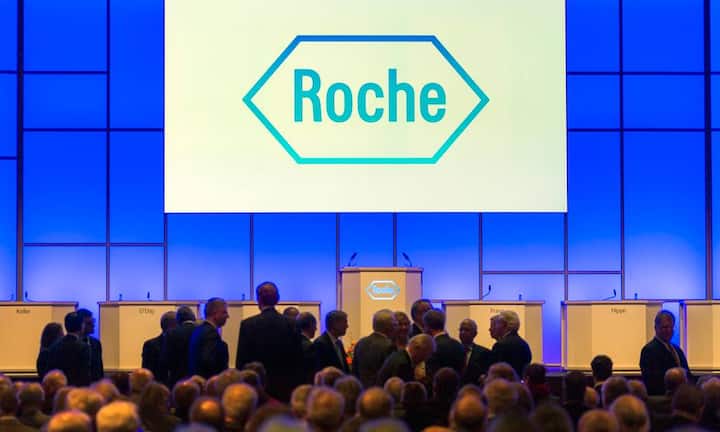 RocheDie Aktien von Roche sind 25 Prozent unter ihrem Kursziel von 310 Franken.