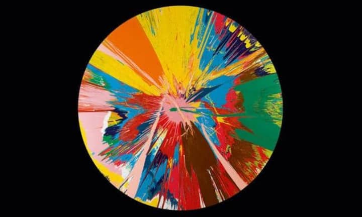 Damien Hirst, Beautiful, shattering, slashing, violent, pinky, hacking, sphincter painting, 1995: 755'000 Pfund (950'000 Franken).