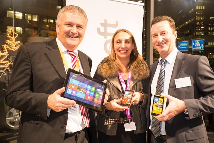 Hans-Rudolf Vogt, Senior Solution Specialist, Microsoft Schweiz GmbH; Pia Uthmann, Operator Channel Lead, Microsoft Schweiz GmbH; Daniel Moschin, General Manager Consumer Channel Group, Microsoft Schweiz GmbH