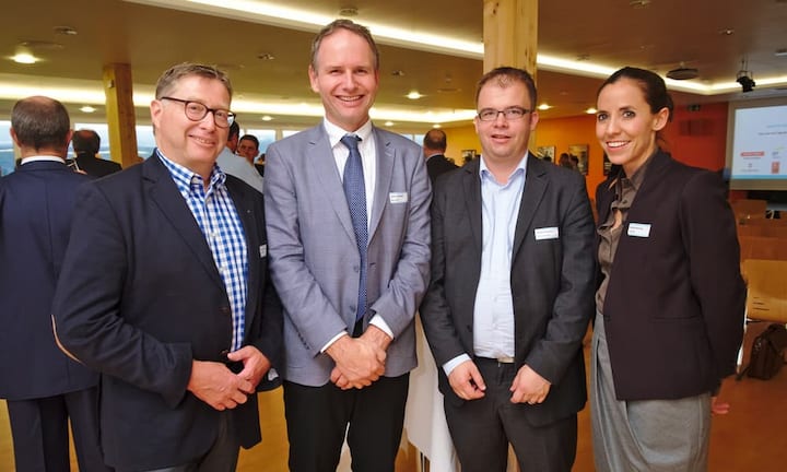 Thomas Schurter, Schurter AG;
Stefan Eugster, Melcom AG;
Stefan Eberhard, Eberhard Bau AG;
Sonja Kissling, CFB-HSG